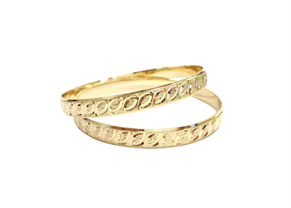 Gold Plated | Half Round Bangles